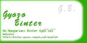 gyozo binter business card